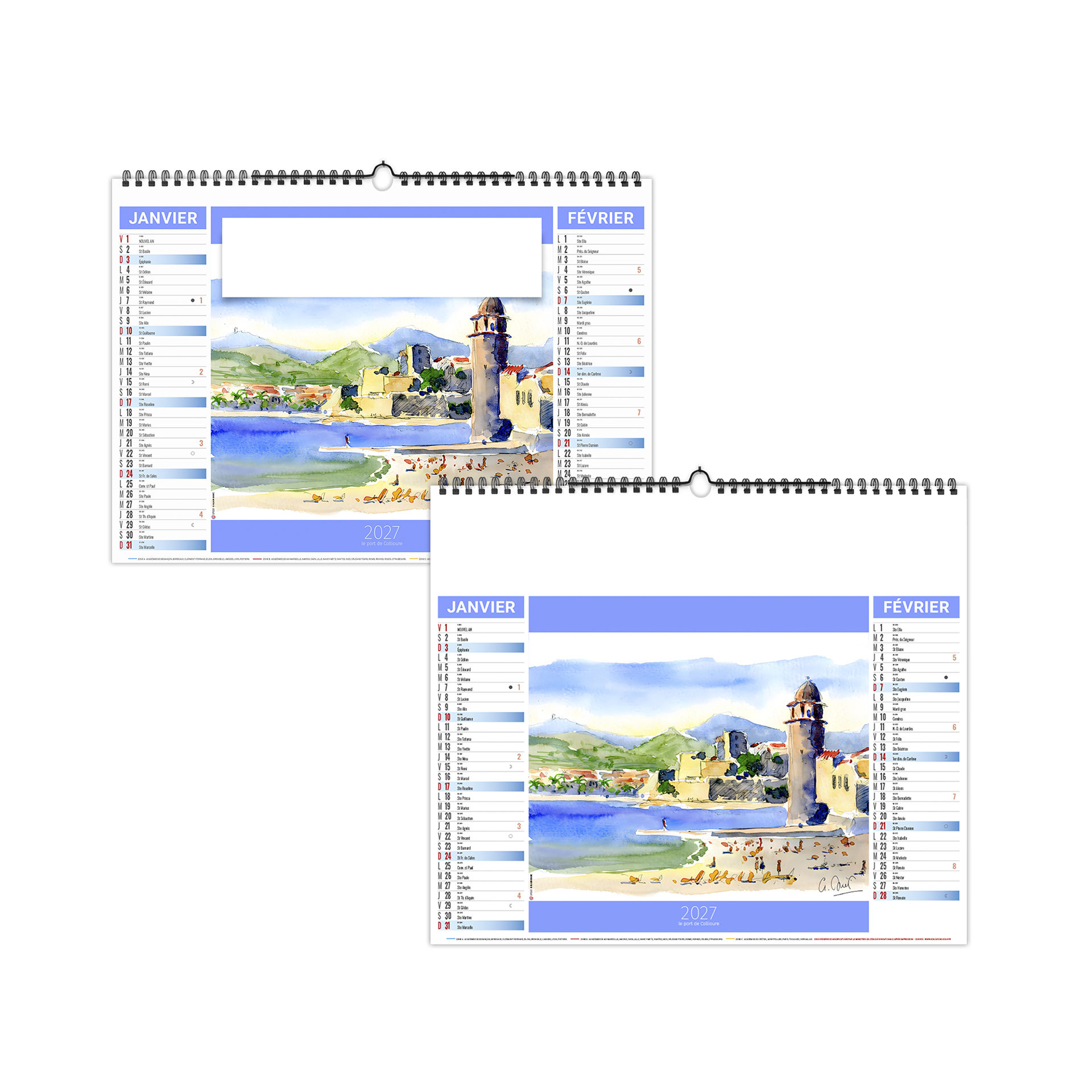 Provence 2027 – Calendrier avec logo - vue 1
