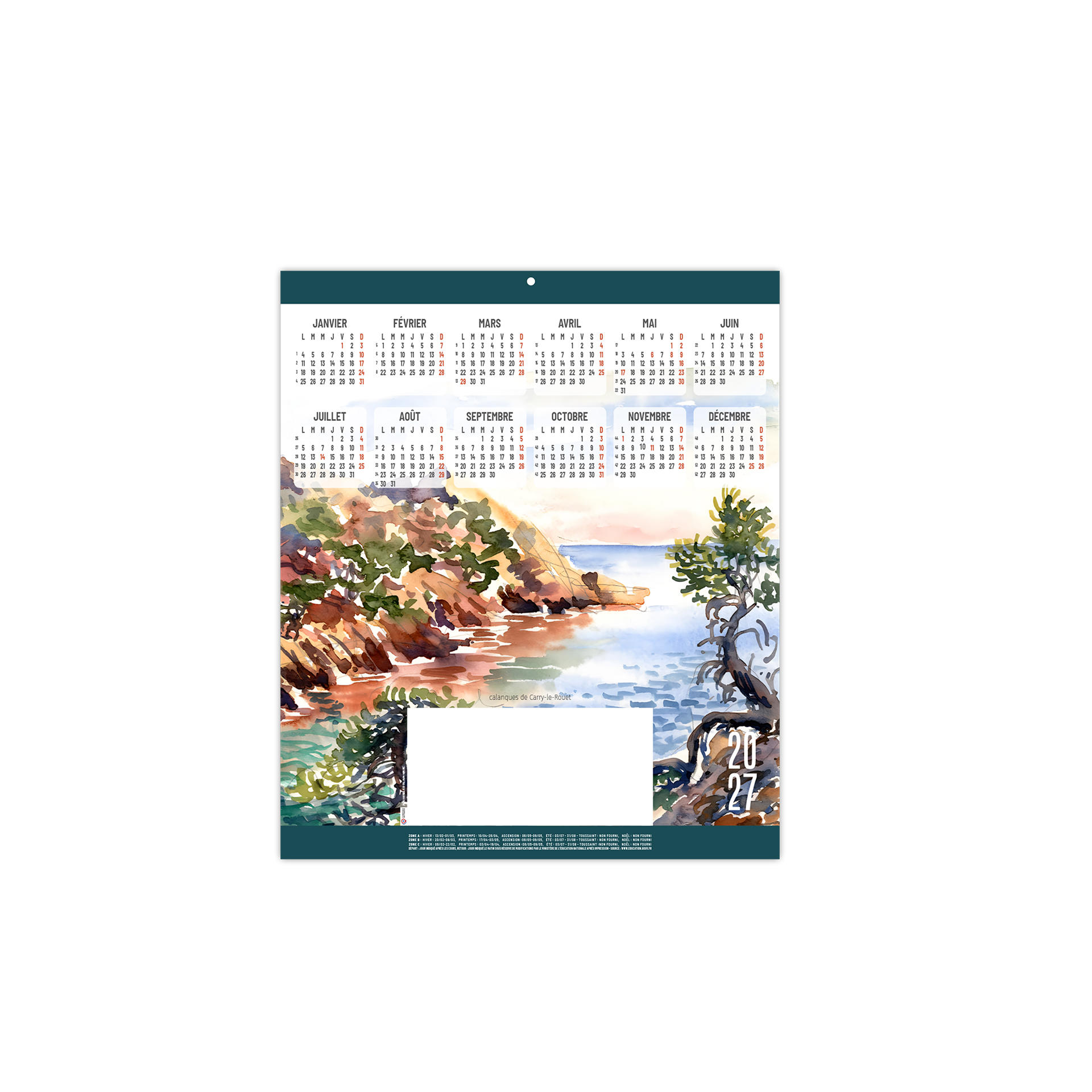 Amélie 2027 — calendrier 2027 personnalisé La Roche-sur-Yon