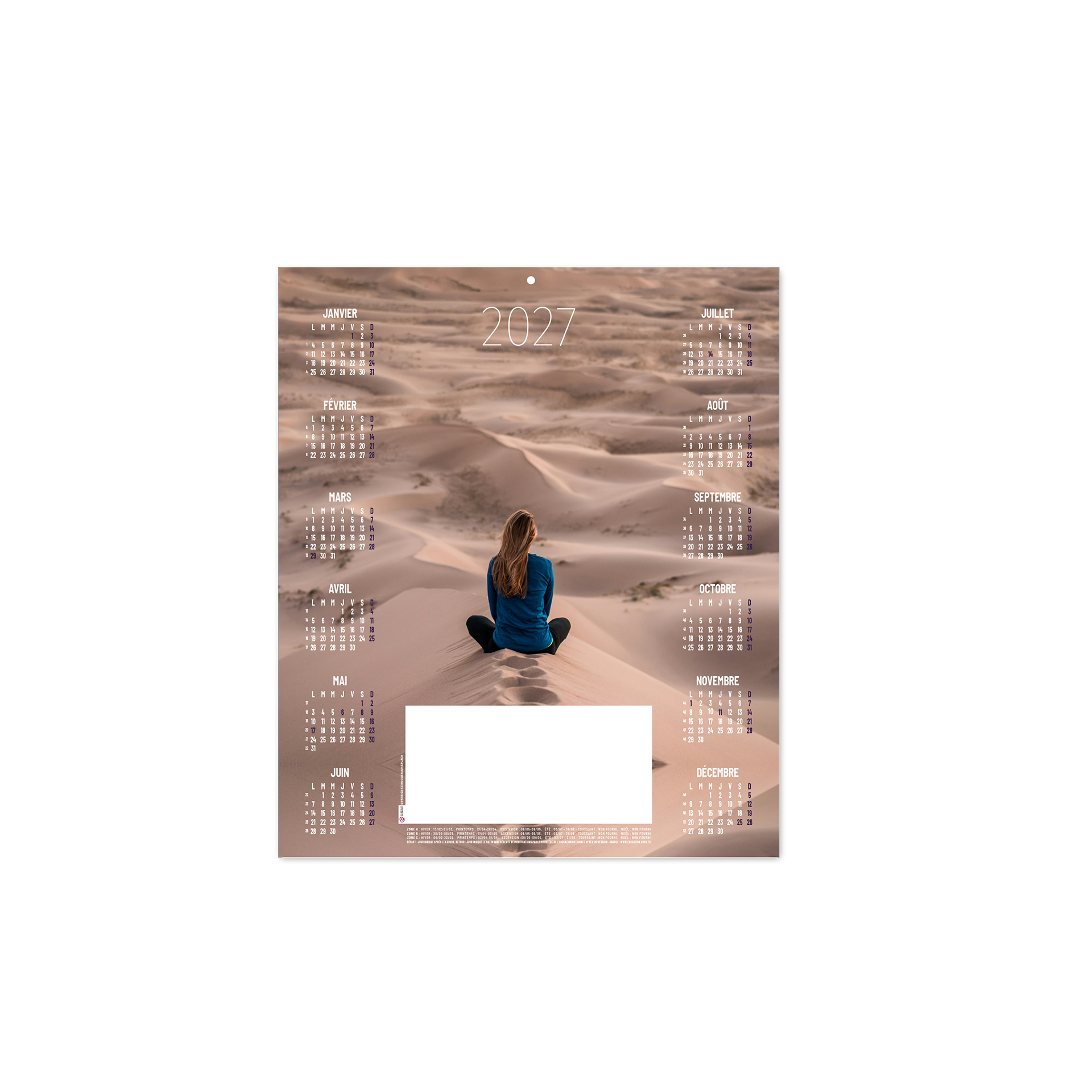 Yoga 2027 – Calendrier avec logo - vue 1