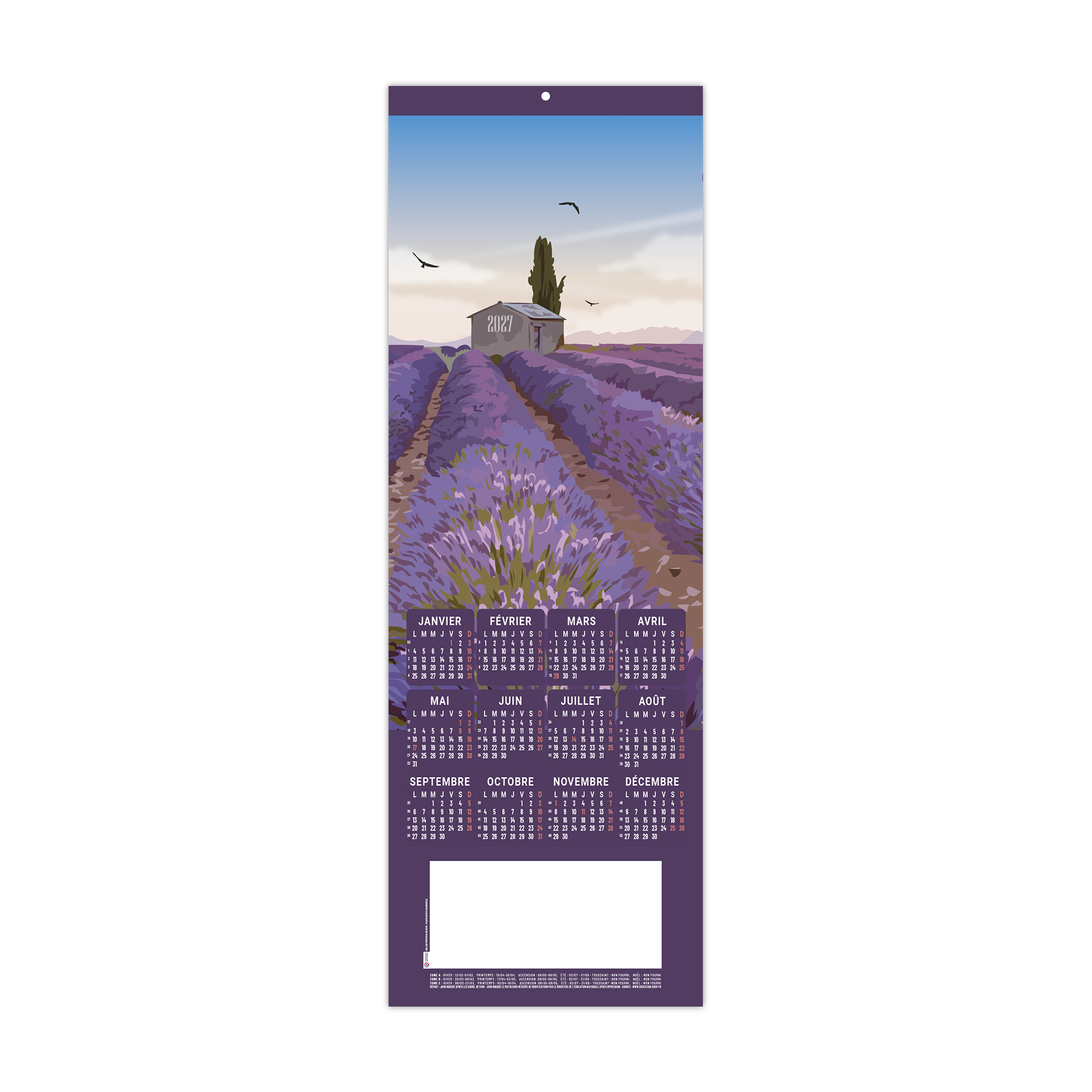Basile 2027 – Calendrier avec logo - vue 2