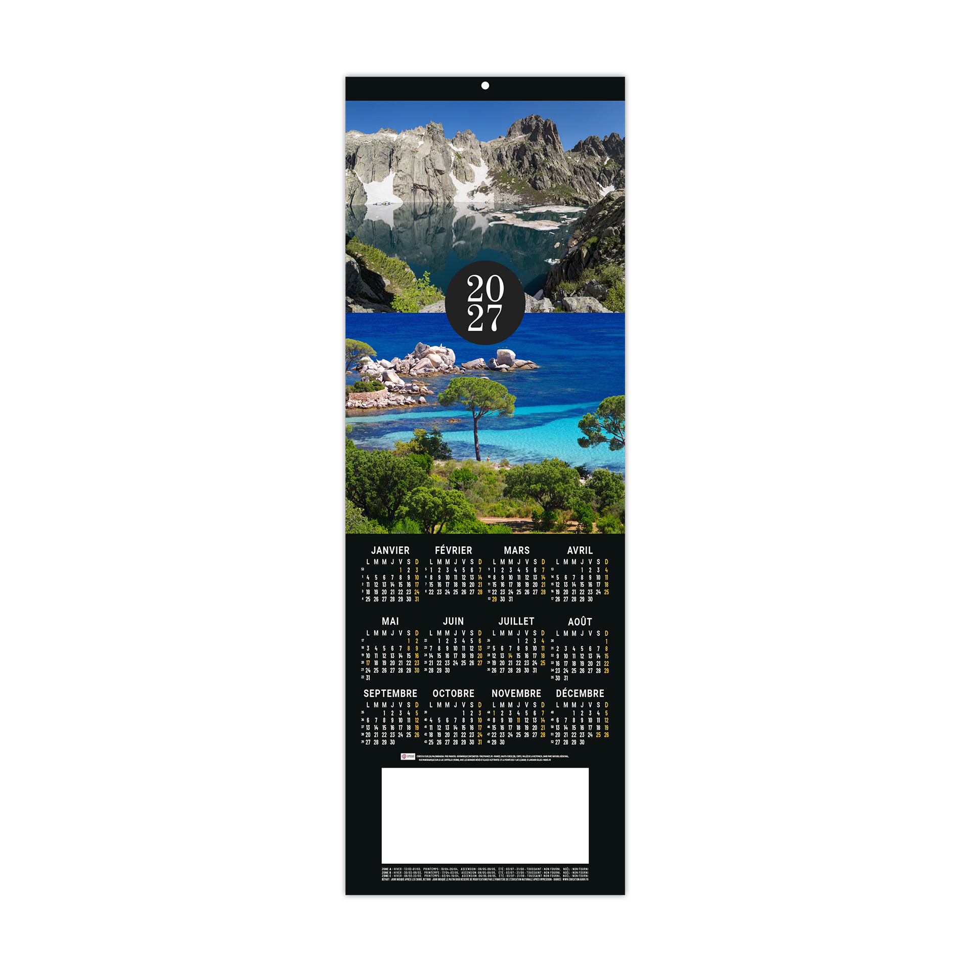 Marius 2027 – Calendrier avec logo - vue 2