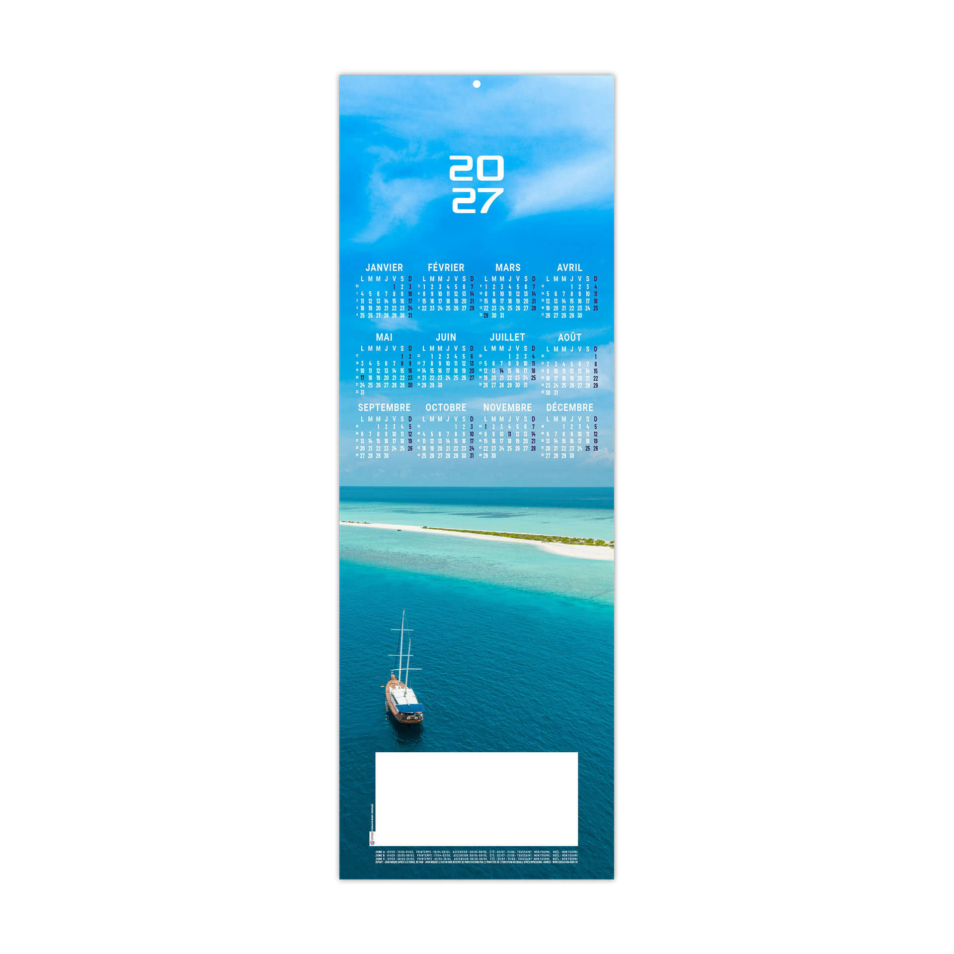 Ocean 2027 – Calendrier avec logo - vue 2