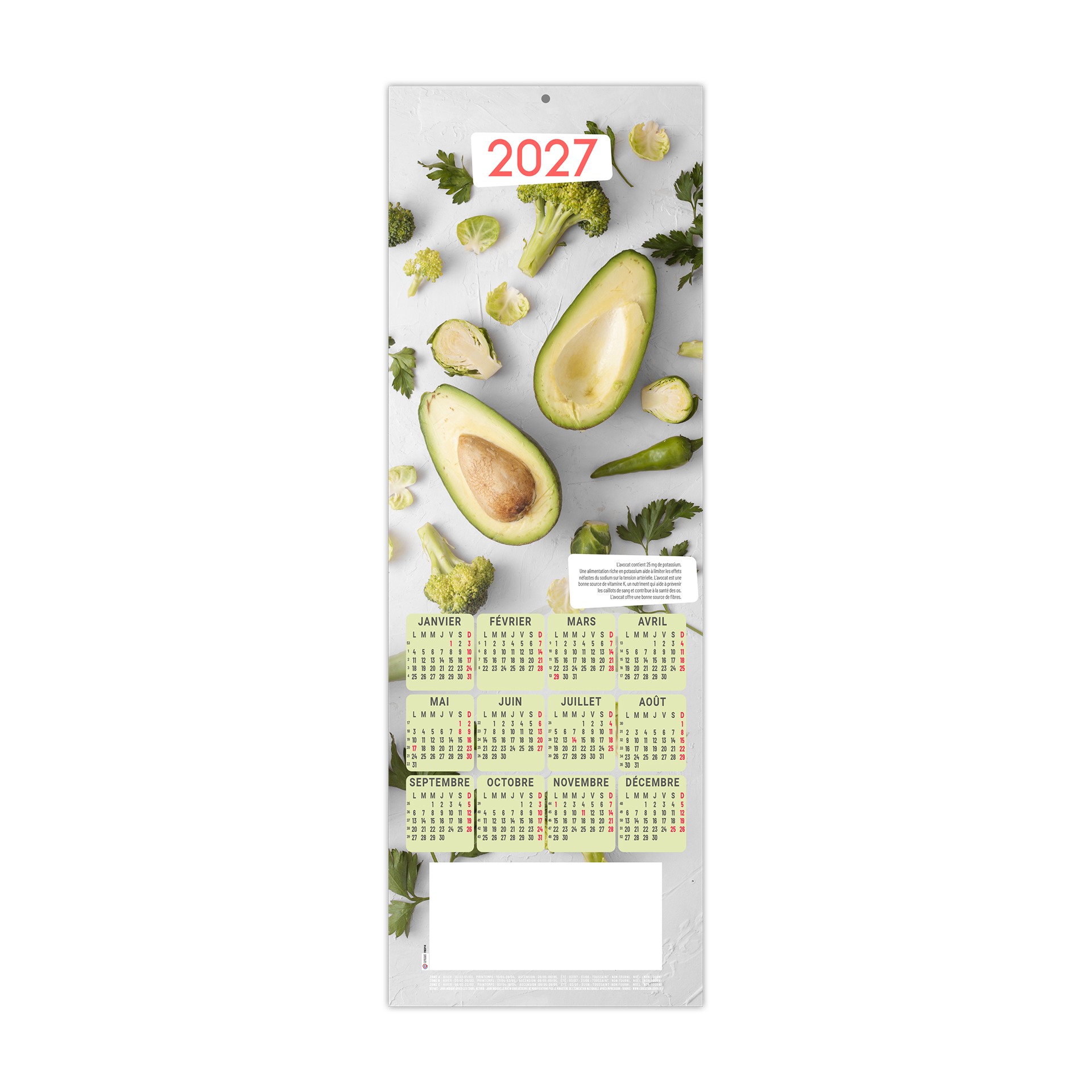Silène 2027 – Calendrier avec logo - vue 2