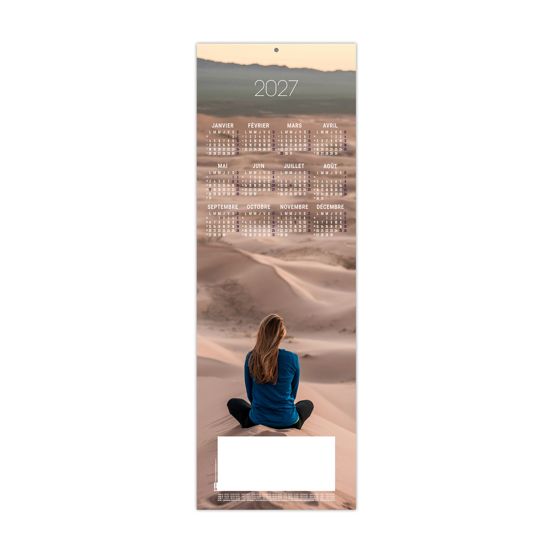 Yoga 2027 – Calendrier avec logo - vue 2