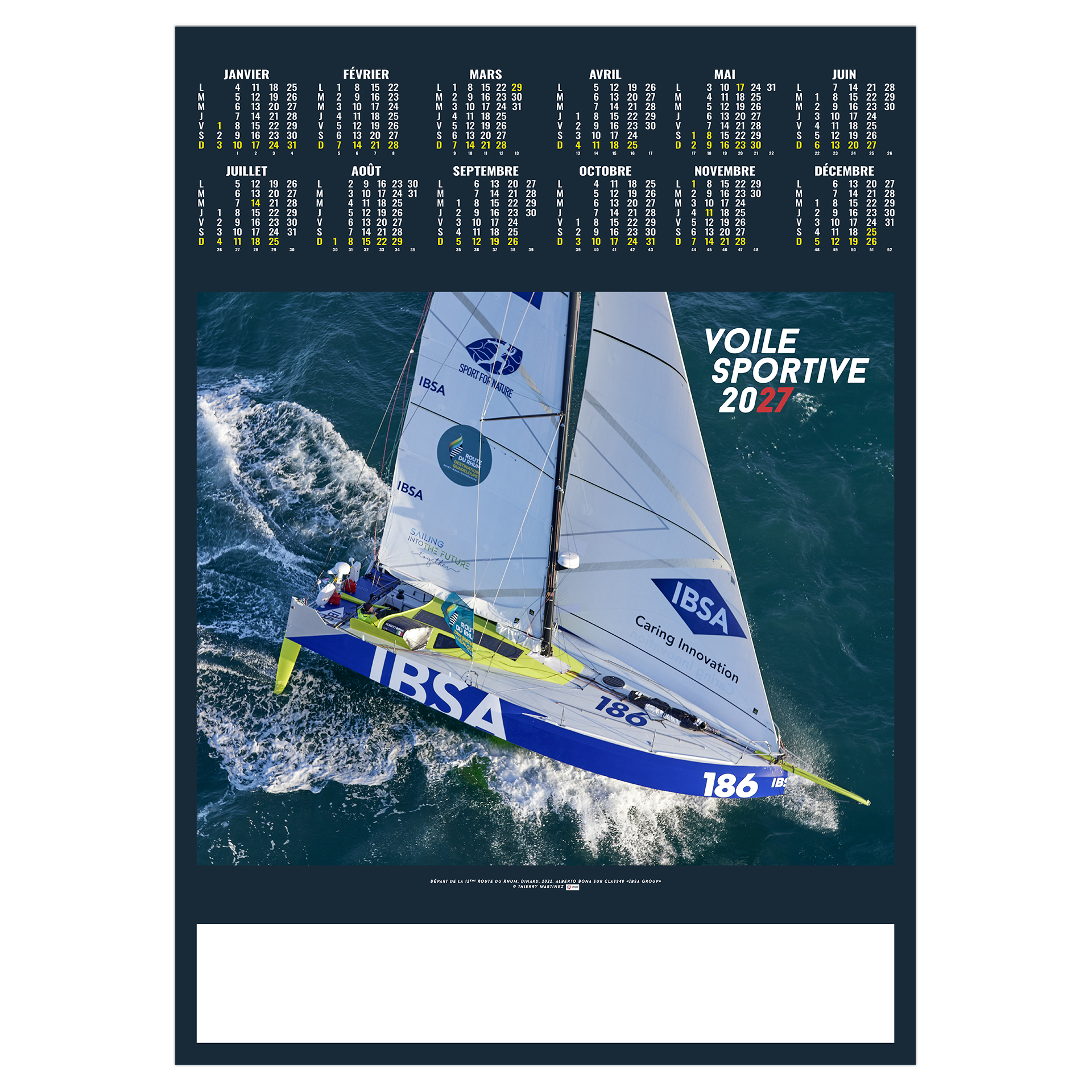 Monocoque 2027 – Calendrier avec logo