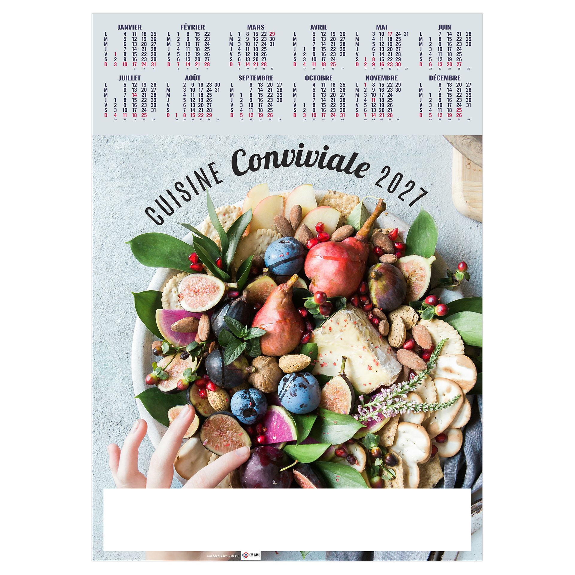 Saveurs 2027 – Calendrier avec logo