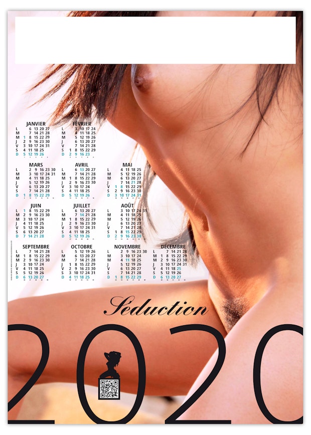 Poster avec calendrier 12 mois photo hard femme nue sexy
