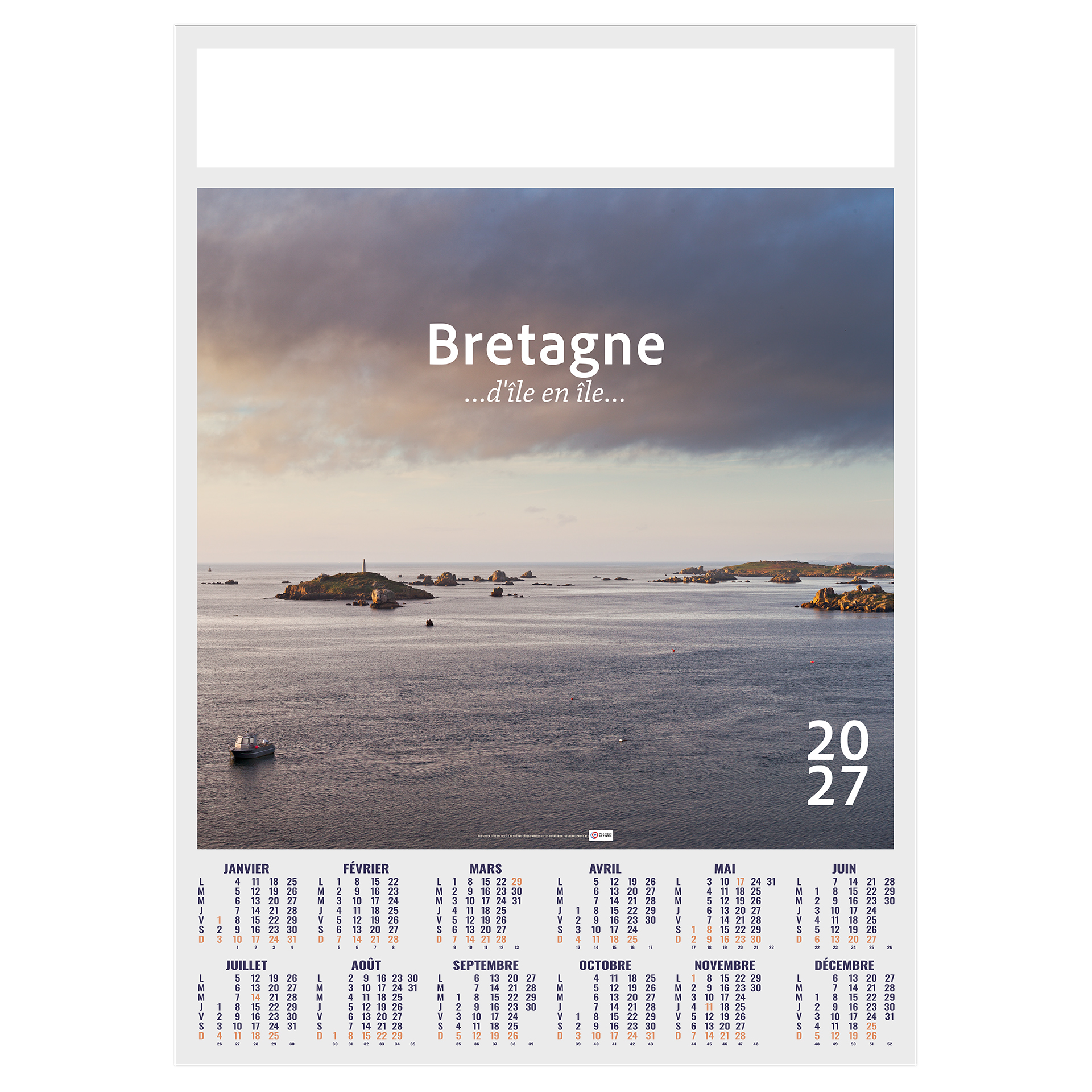 Spot 2027 – Calendrier avec logo