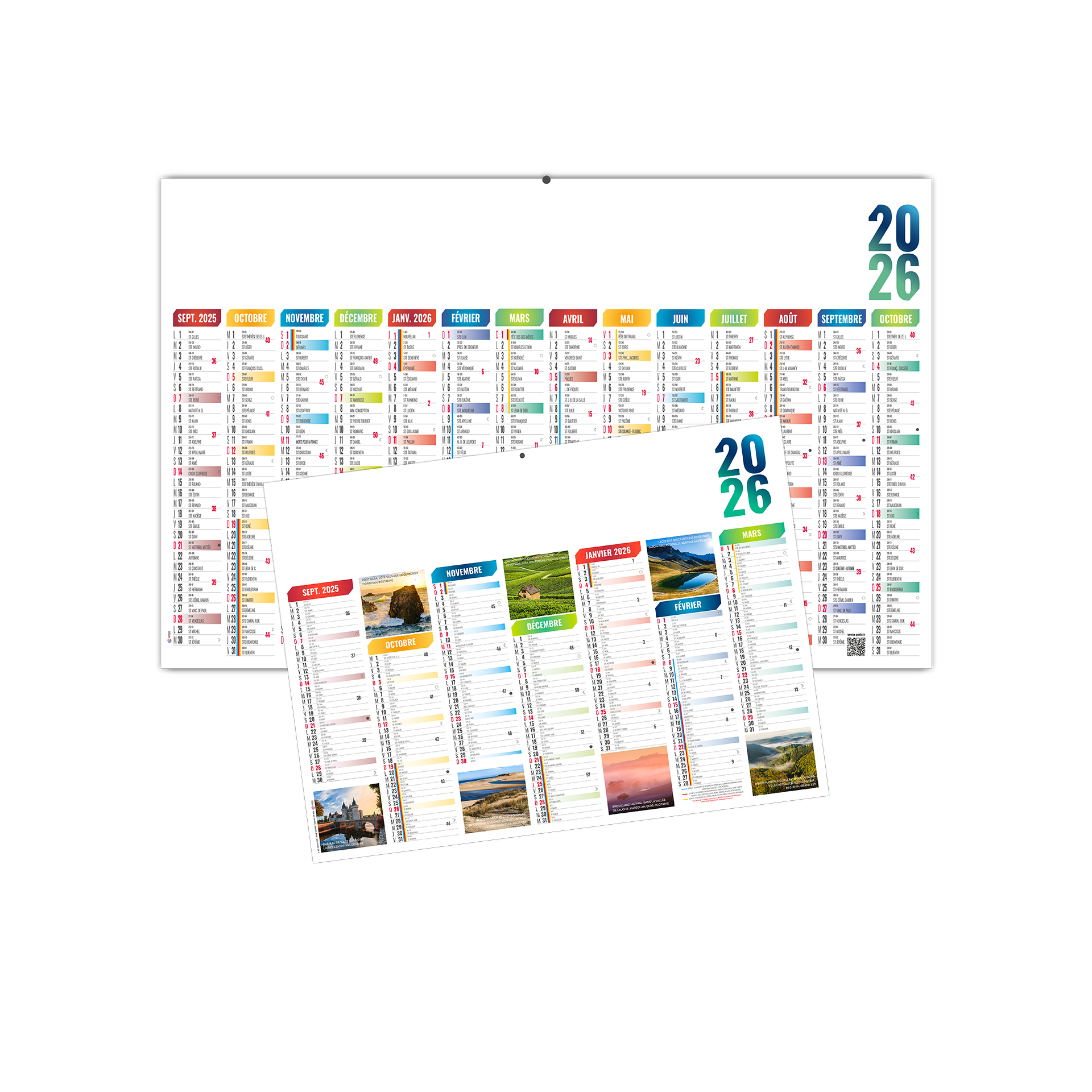 Calendrier Mural 2026 Personnalisé à Personnaliser Pour La Maison