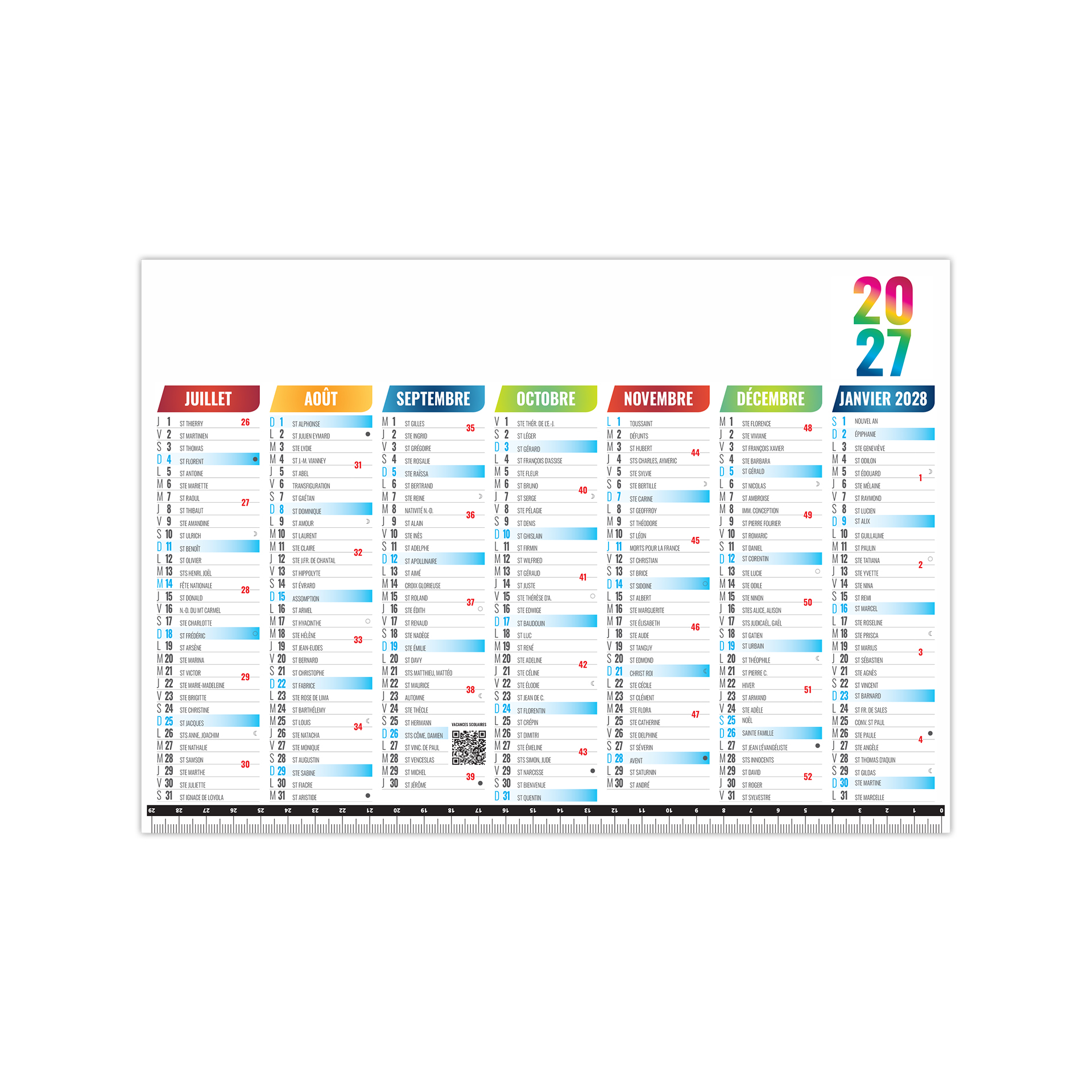 Sous-main plastifié mesure 2027 – Carnet personnalisé - vue 3