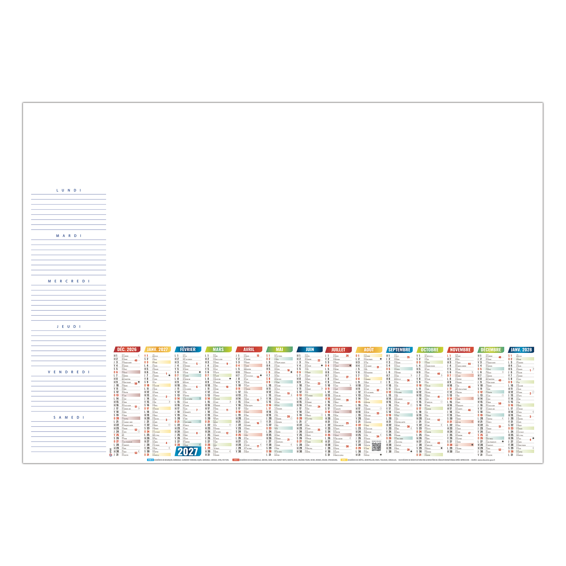 SM l'annuel 2027 – Calendrier avec logo