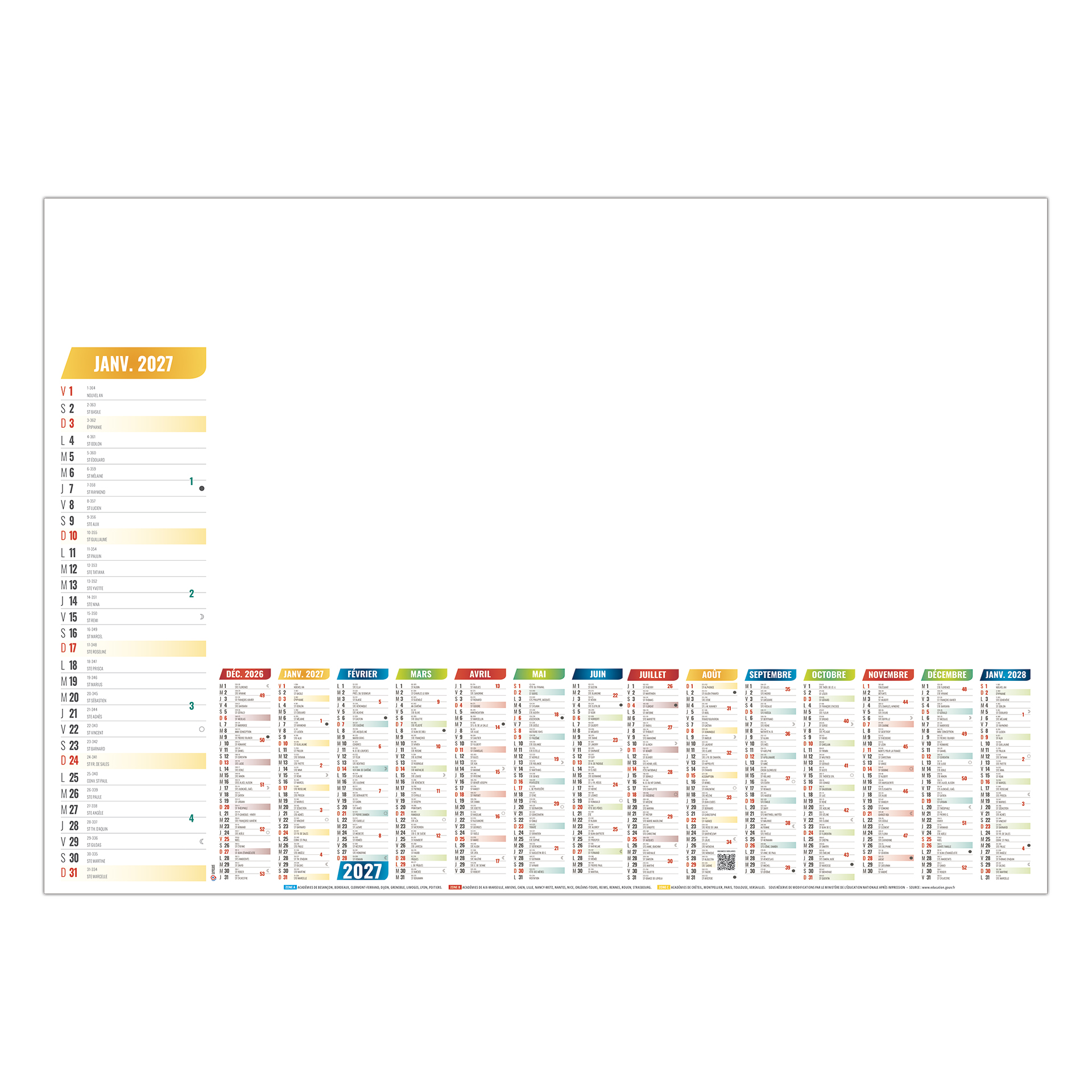 Sm Annuel Variable 2027 — calendrier 2027 personnalisé Saint-Étienne