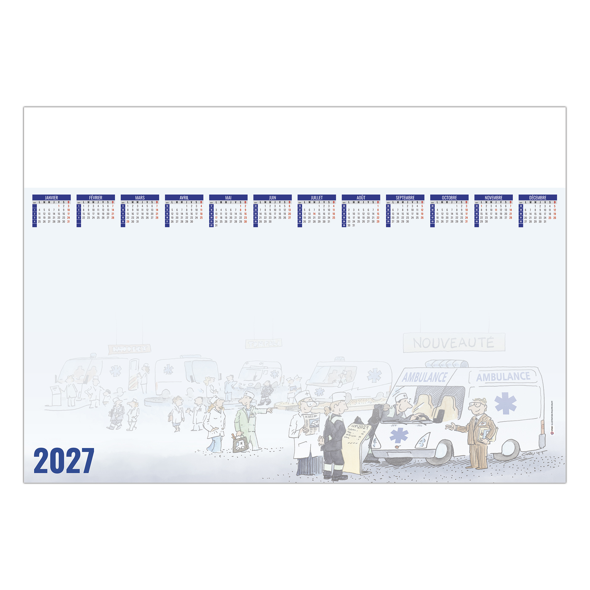 SM l'ambulancier 2027 – Calendrier avec logo