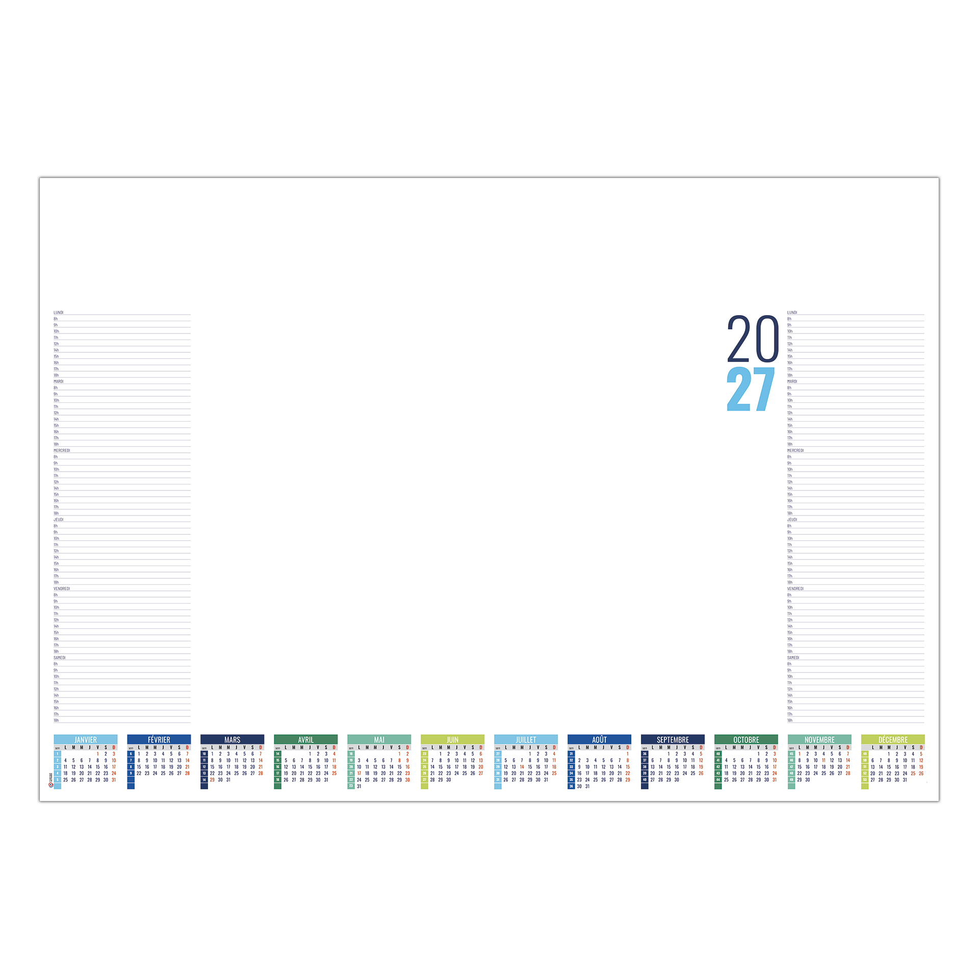 SM steno 2027 – Calendrier avec logo