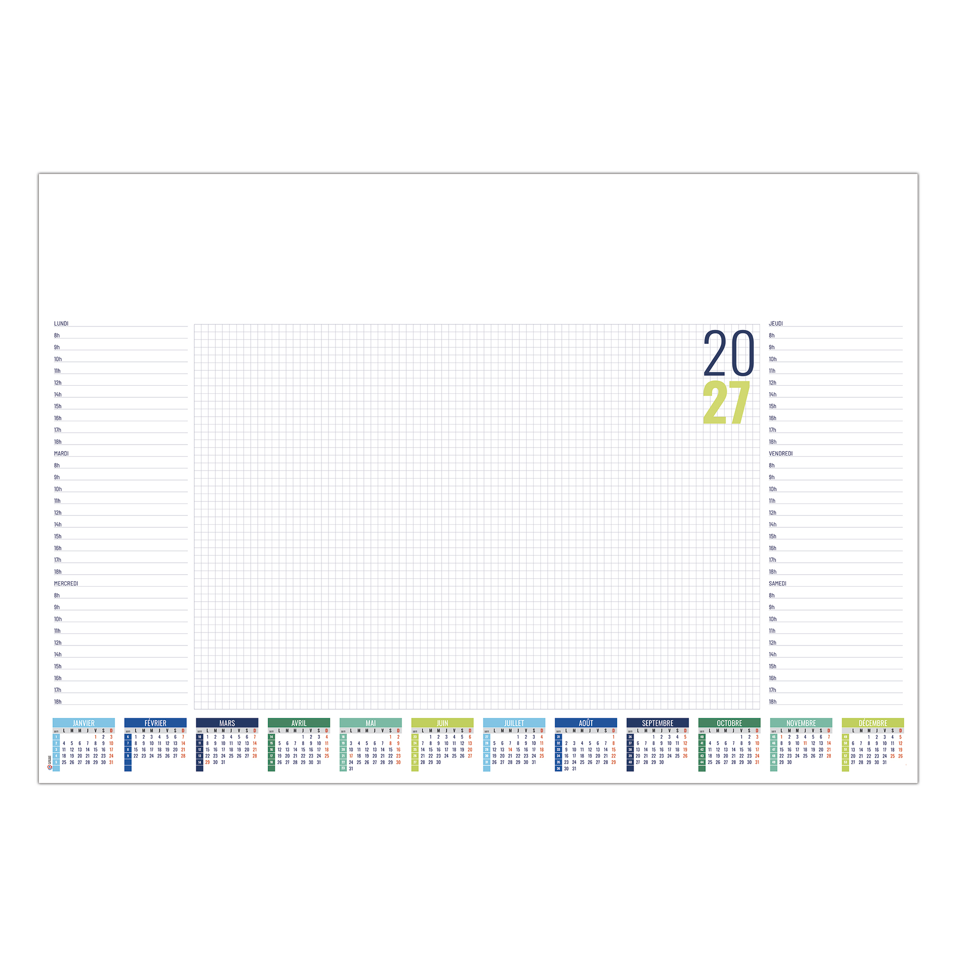 SM l'ecolier 2027 – Calendrier avec logo