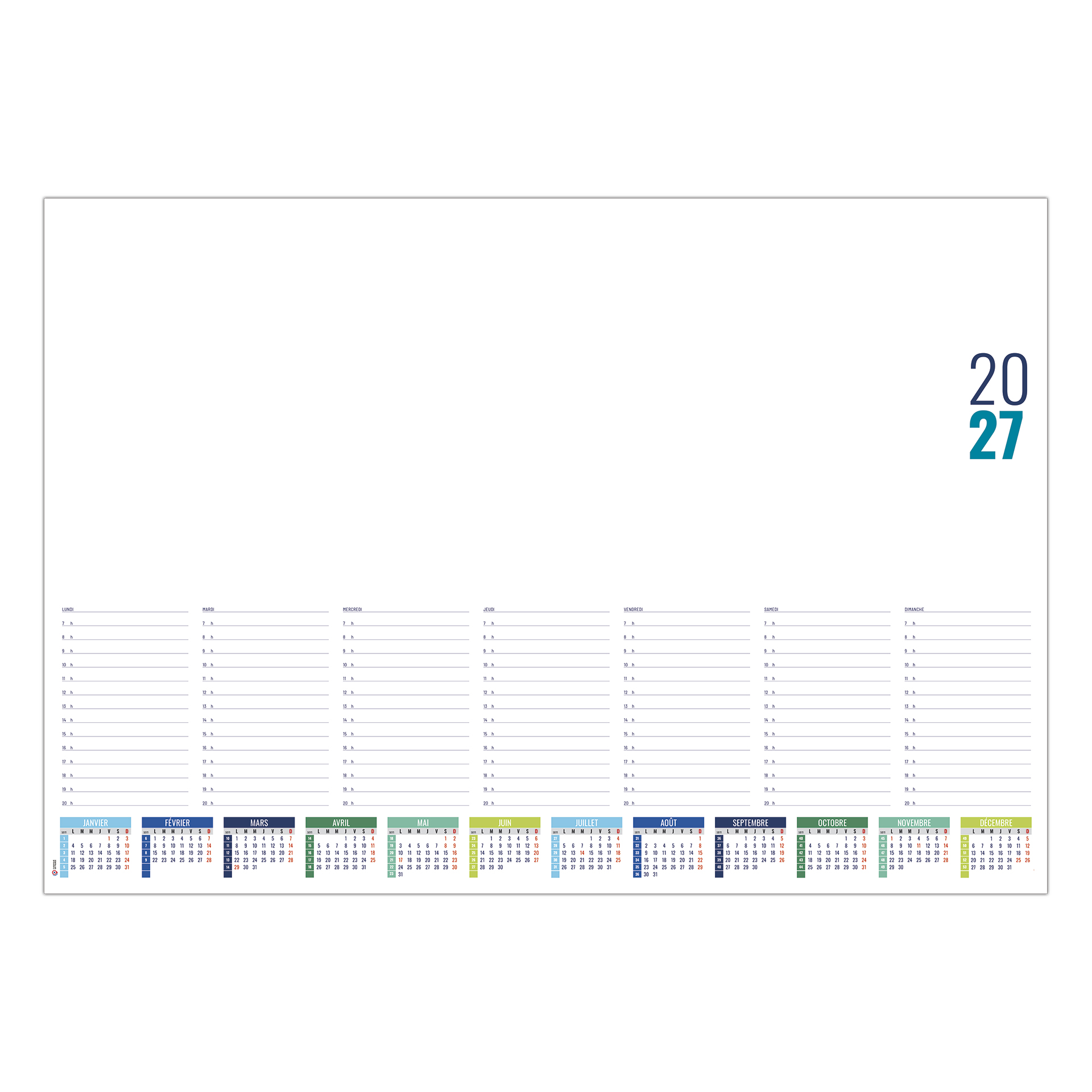SM l'hebdo 2027 – Calendrier avec logo