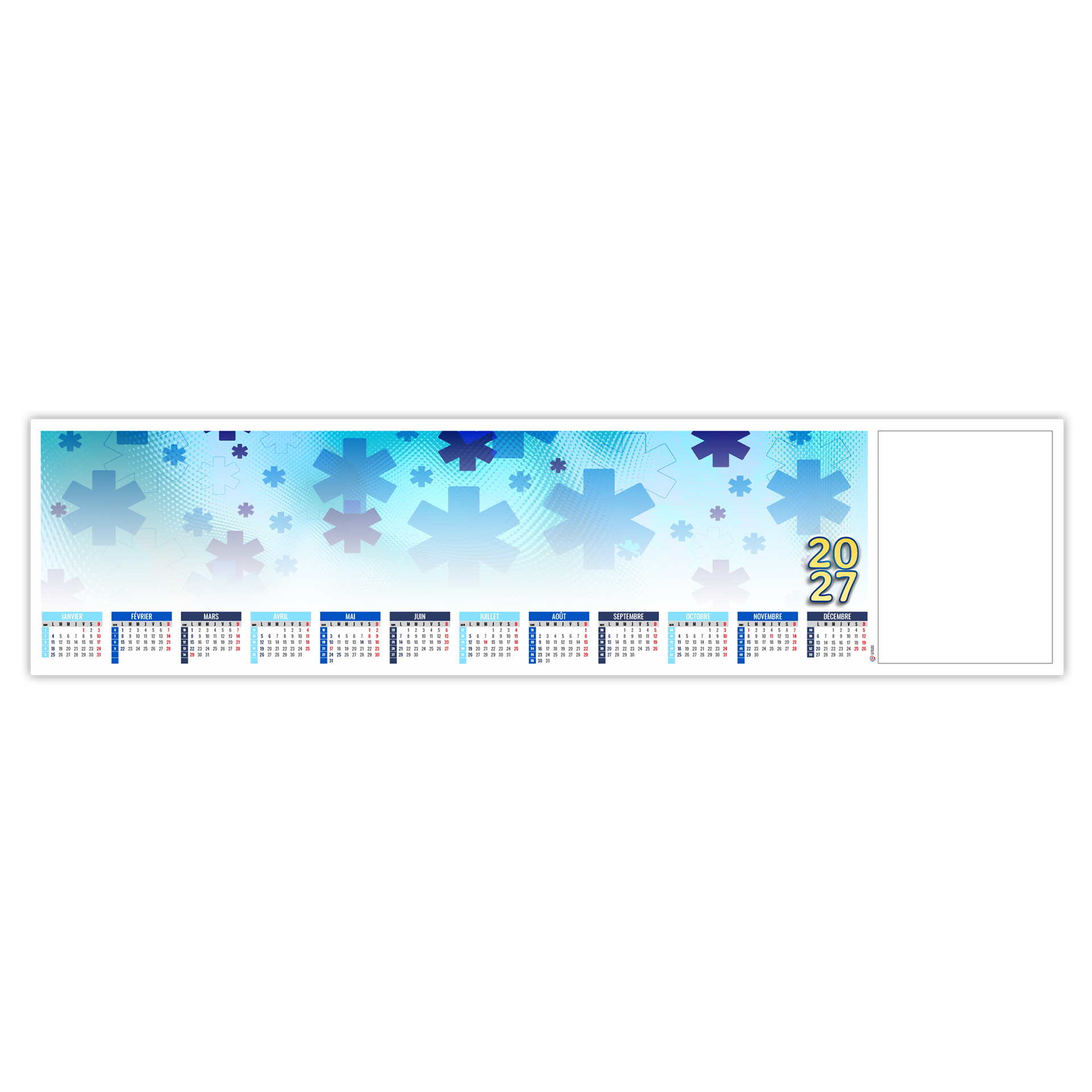 Smc Croix Bleue 2027 — calendrier 2027 personnalisé Saint-Étienne