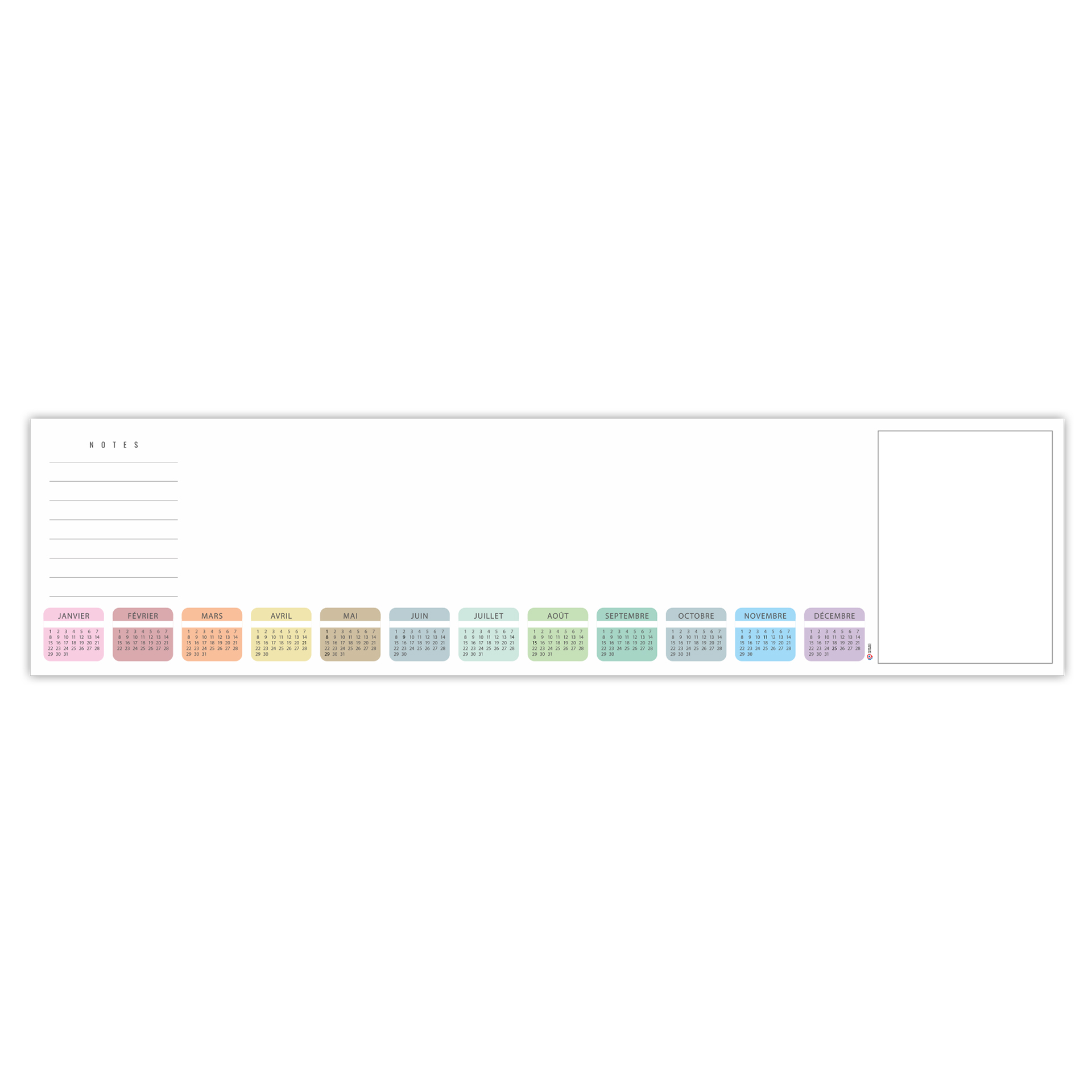 Smc perpétuel 2027 – Calendrier avec logo